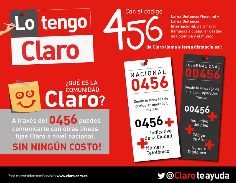Codigo 456 O Realizar Llamadas A Cualquier Destino De Colombia Y El Mundo A Traves Del 0456 Y 00456 Soporte Te Apoyamos A Resolver Tus Dudas Y Problemas Claro Colombia